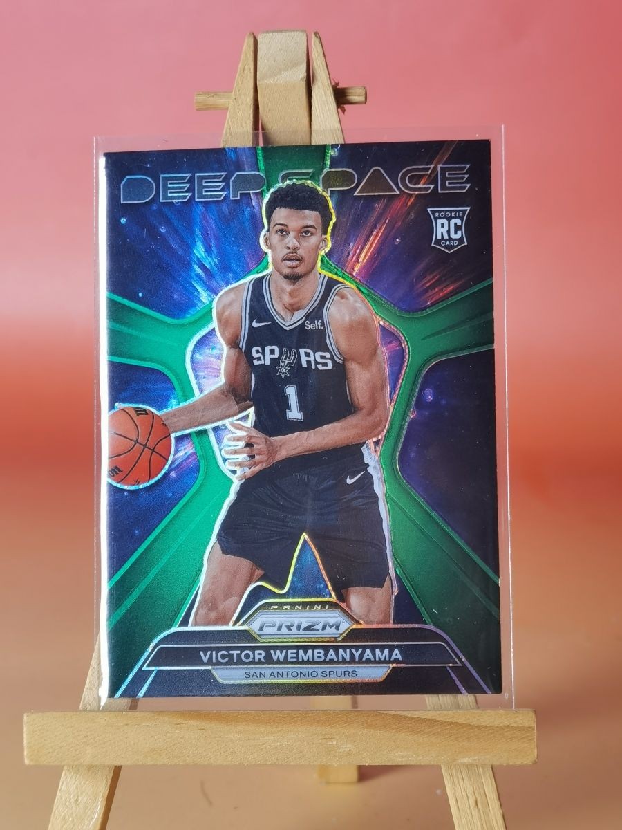 2023-24 Panini Prizm Victor Wembanyama Deep Space Green #1 Rookie
