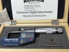 MARATHON CO 030025 ELECTRONIC DIGITAL MICROMETER  0–25 MM 0–1 INCH METRIC LCD