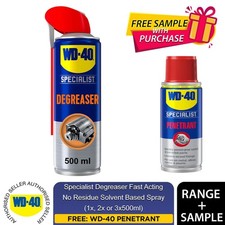 WD-40 Specialist Degreaser 500ml Heavy Duty, Buy 1, 2 or 3 + Free Penetrant 50ml