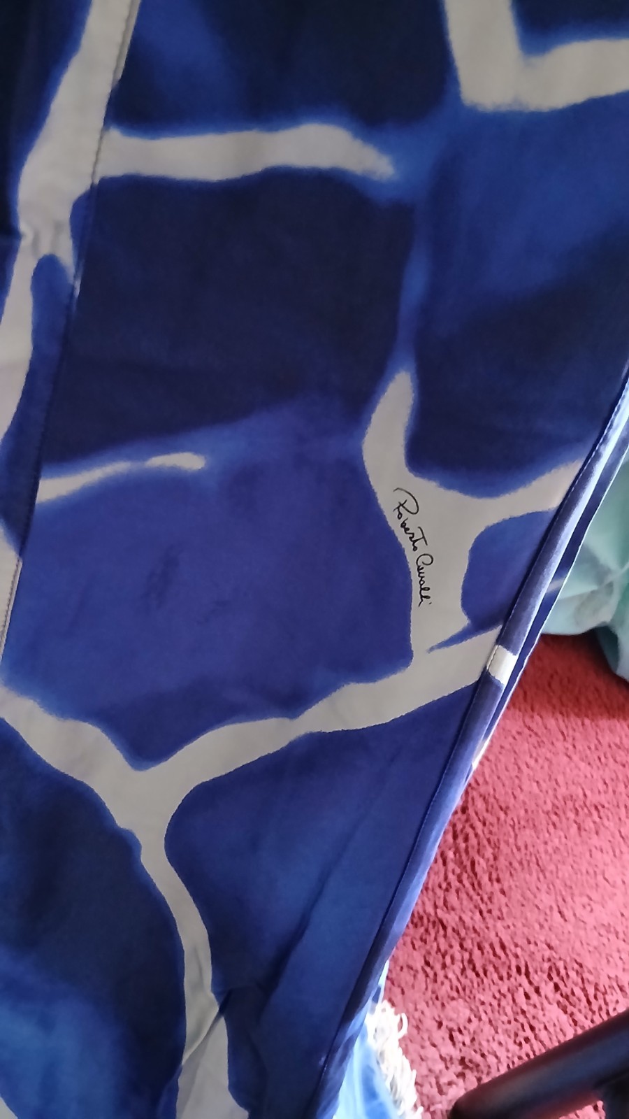 Y2k Vintage Rare Roberto Cavalli Gaia Blue Animal Silk Maxi Skirt Runway ss2006 image 4