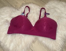 Hanes HU08 Ultimate Perfect Coverage Bra Comfort Dots WF Womens 2XL 2XLarge Pink