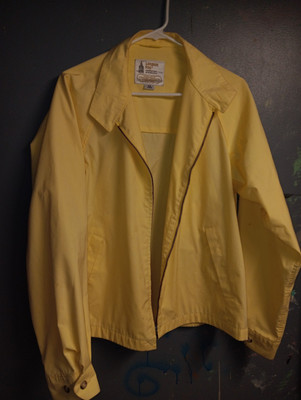 Spring London Fog Windbreaker Vintage 42 R Mens Canary Yellow