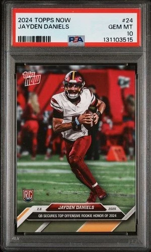 Jayden Daniels - 2024 Topps Now - #24 - Rookie (RC) - PSA 10 GEM-MINT