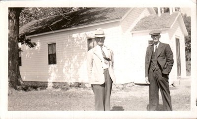 Vintage Black & White Photo Two Men Sharon District School Minnesota 1891