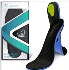 RelaKino Premium Quality Gel Shoe Insoles Japan Design Shock Absorption, XL Uni