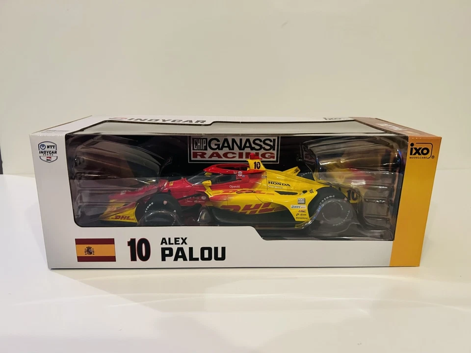 Alex Palou autographed 2025 #10 DHL Honda Indy 500 IndyCar 1/18 IXO Diecast - Image 2 of 4