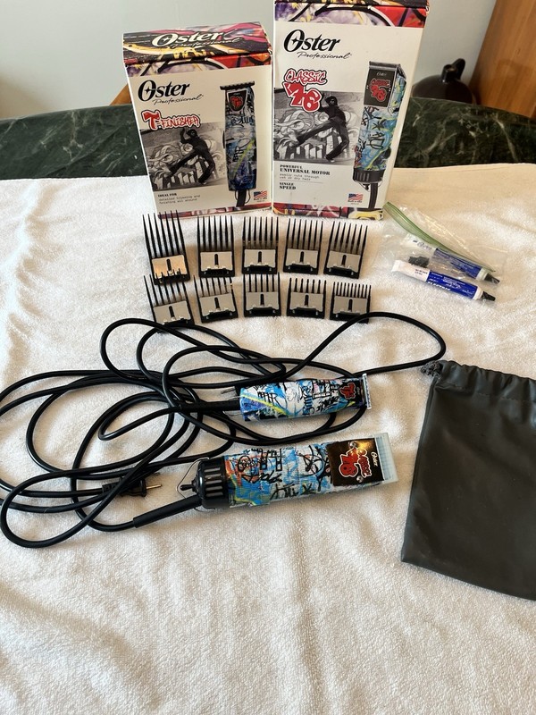 Oster Classic 76  Limited Edition Graffiti & T-Finisher Trimmer, Guards #1-10