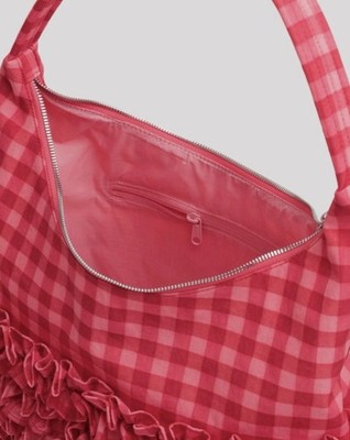 BAGGU X Molly Goddard Ruffle Shoulder Bag Ruby Gingham SOLD OUT