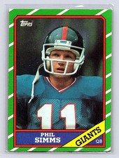 1986 Topps #138b Phil Simms New York Giants NFL