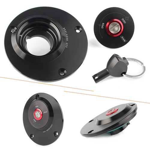 Black Fuel Filler Cover Gas Tank Cap w/Key For Yamaha FZ1 FZ6 YZF600 1000 R1 R6 - 第 1/12 張圖片