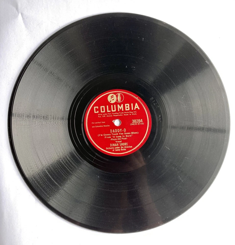 DINAH SHORE - 10" - 78 RPM Shellac Record - Columbia 38284 (1948) — 第 4/4 张图片