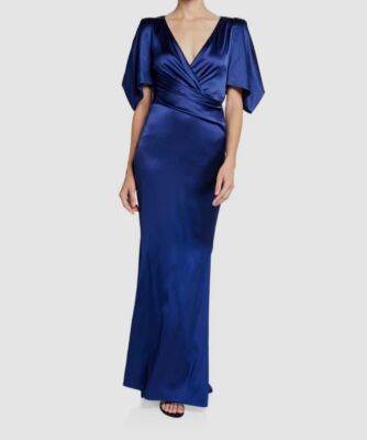 talbot runhof blue dress midi Pope6 | Designer-midi dresses FIT This style is constructed in a woven Talbot Runhof Women's Ol0118 Navy