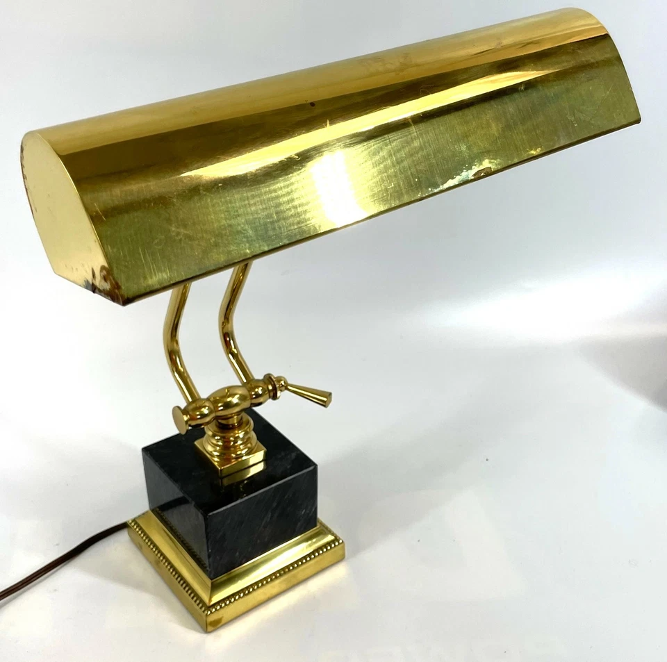 Старинный House of Troy латунь черный мрамор основание 10» электрический стол Lectern лампа - Изображение 2 из 4