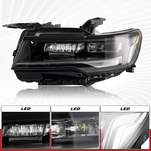 Driver Full LED Headlight For 2021-2024 Cadillac Escalade Chrome Headlamp Left - Picture 3 of 16