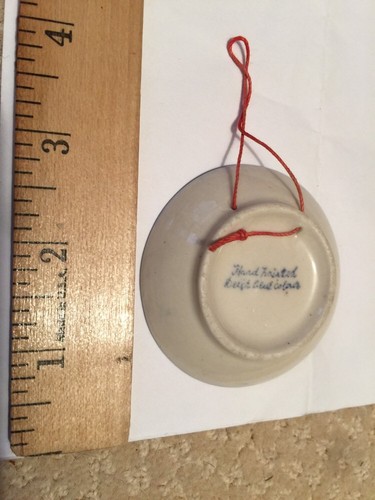 Delft Antique Hand Painted Miniature 2 1/2" Plate Windmill Scene Blue & White - Picture 3 of 4