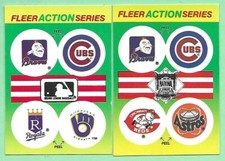 1990 Fleer Baseball Action Series Team Logo Stickers ~ 6 Teams.👍