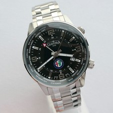 Alfa Romeo Dual Time World Timer GMT Racing Car Accessory Swiss Made Watch