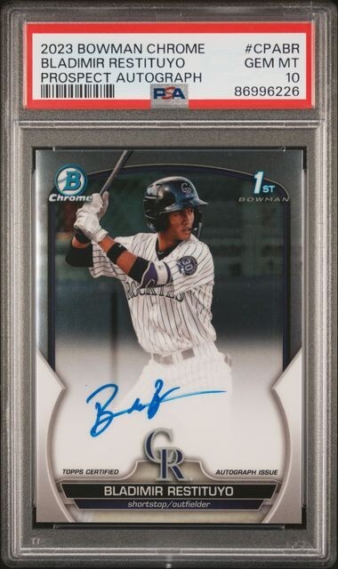 2023 Bowman Chrome Prospect Auto #CPA-BR Bladimir Restituyo - PSA 10