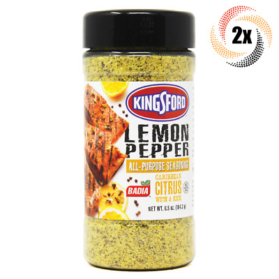 2x Shakers Kingsford Badia Lemon Pepper All Purpose Seasoning | 6.5oz