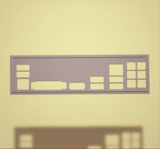 Gigabyte Z370 HD3 I/O Shield, 3D Printed, IO Backplate