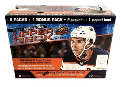 NHL 2020-21 Series 1 Hockey Trading Card MEGA Box [9 Packs + 1 Bonus Pack!]