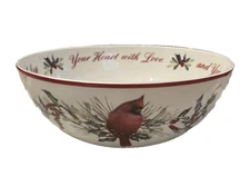 Lenox Winter Greetings “Fill Your Home With Joy” Large Bowl  10” Christmas NEW