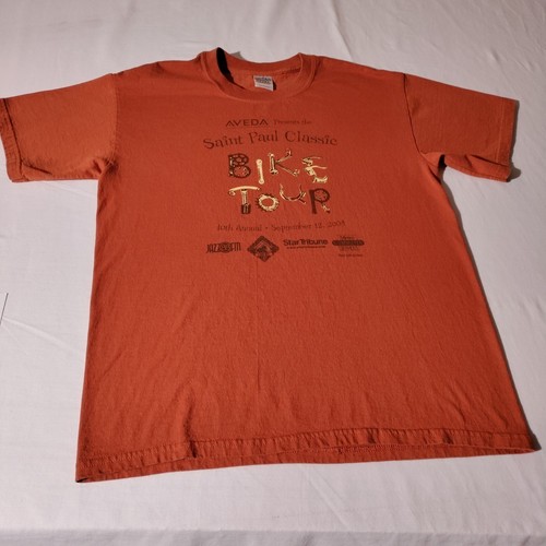 Aveda Hair Institute Orange Sz Large T-Shirt St Paul Classic Bike Tour 2004