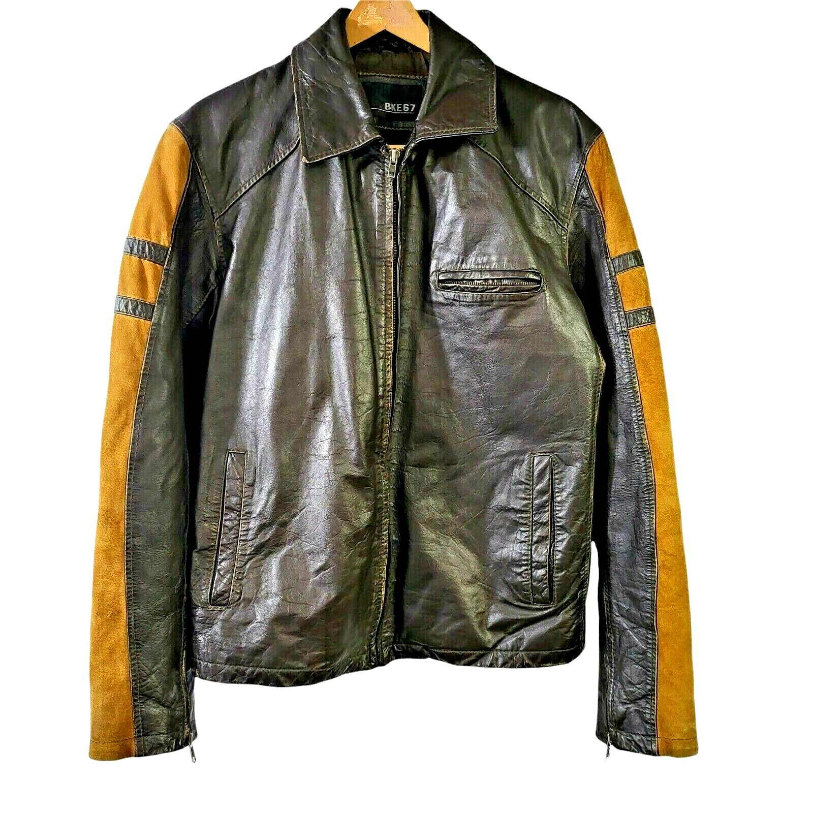 BKE 67 Leather Jacket Large Mens 