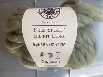 Yarn Jumbo Chunky Roving Blanket #25 Dusty Green Loops and Threads Free Spirit