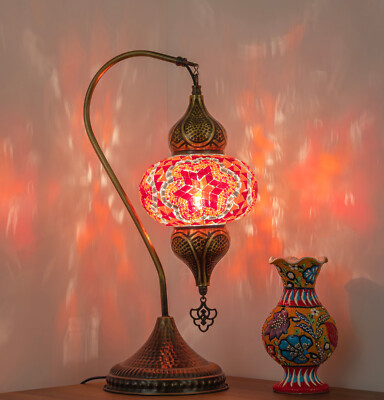 Turkish Mosaic Table Lamps, Boho Table Lamp, desk lamp,Table lamp