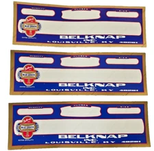 BELKNAP BlueGrass Hardware LOT OF 3 Vintage Unused Paper Inventory Item Labels