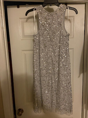 Brand New Gianni Bini Beaded Trapeze Dress, Silver, Size 8 Sleeveless. NWT | eBay Brand New Gianni Bini Beaded Trapeze Dress, Silver, Size 8 Sleeveless. NWT | eBay