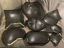 LARGE LOT Lausitzer Glas MCM Mid Century Art Glass Serving Platters