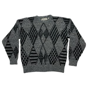 argyle knit sweater