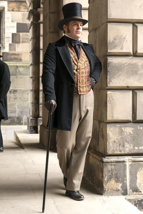 Tailored Victorian-Inspired Black Tailcoat with waist coat and breeches at ext