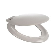 Celmac Thermoset Sonata Heavy Duty Double Flap WC Seat Standard Hinges in White