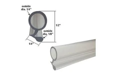 Clear Vinyl Shower Door Bulb Water Seal - 84 in long