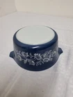 Vintage 1980s PYREX Blue Colonial Mist Casserole Dish No Lid #473-B 1 Liter EUC