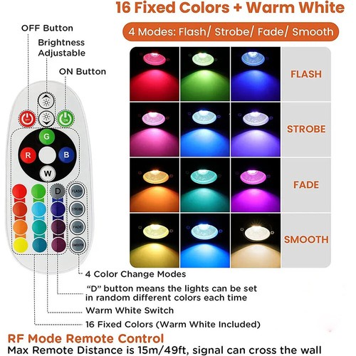 RGBW Landscape Light 10W Color LED Well Lighting In-Ground Light 12V-24VLED Well - Picture 4 of 12