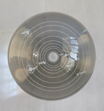 Clear Glass Solar System Paperweight