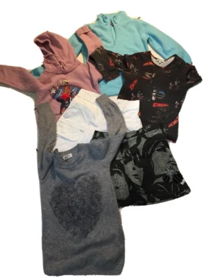 LOT FILLE 10 ANS JUPE KOOKAI PANTALON ET TOP DKNY BILLABONG ICEJEANS H&M - Photo 1/4