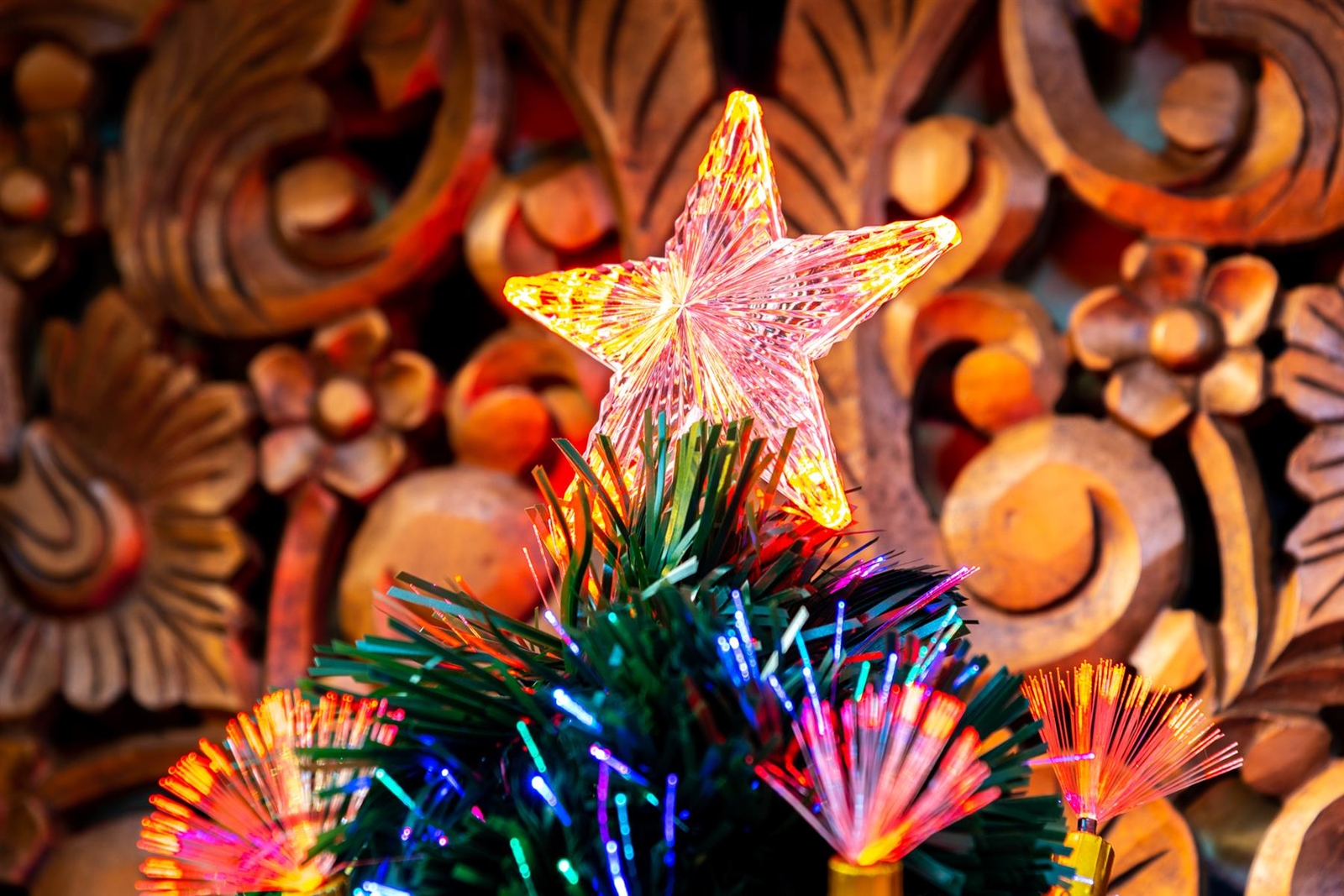 2FT PreLit Christmas Tree Green Fiber Optic LED Lights Xmas Home