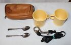 <!--F#f_0-->Vintage Coffee Mugs Travelers Coffee Kit Two coffee Mugs & Water Heater Tested<!--F/-->