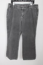 Eddie Bauer 14 Gray Cotton Stretch Corduroy Pants Hemmed