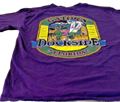 Florida Gator T-shirt Gator Dockside FL Purple Gildan T-shirt Unisex Size M
