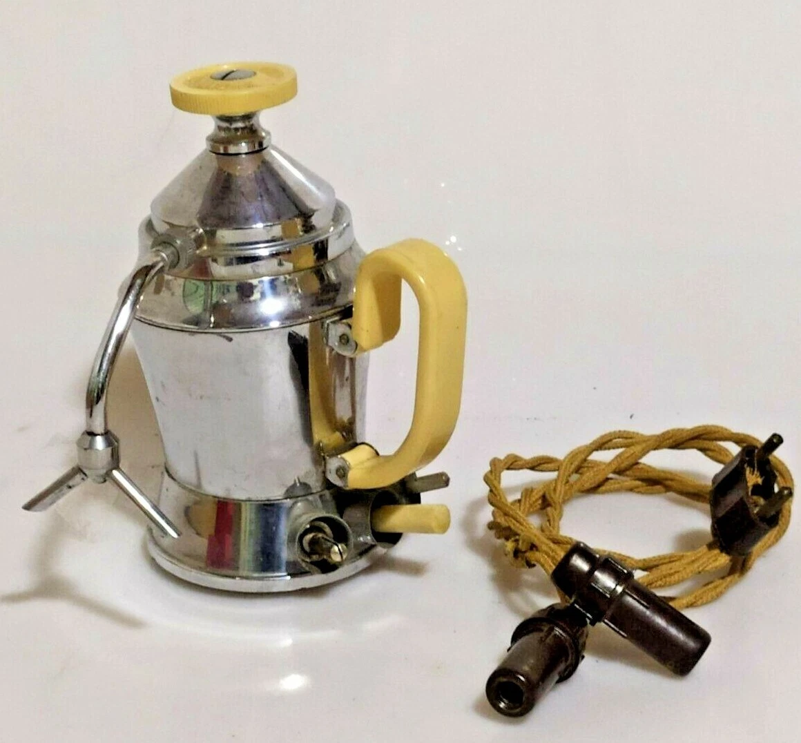 Vintage Brass Italian Electric Espresso Machine Made in Italy, Complete