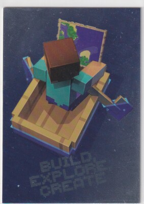 Panini Minecraft Time to Mine Trading Cards Karte Nr. 4 Build, Explore, Create