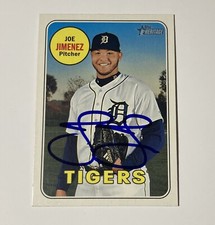 JOE￼ JIMENEZ SIGNED 2018 TOPPS HERITAGE AUTOGRAPHED CARD DETROIT TIGERS