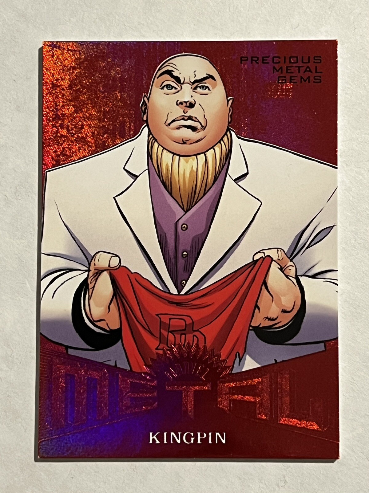 2017 Fleer Ultra Spider-Man Metal Red PMG MM38 Kingpin 80/99 High Grade💥💥💥