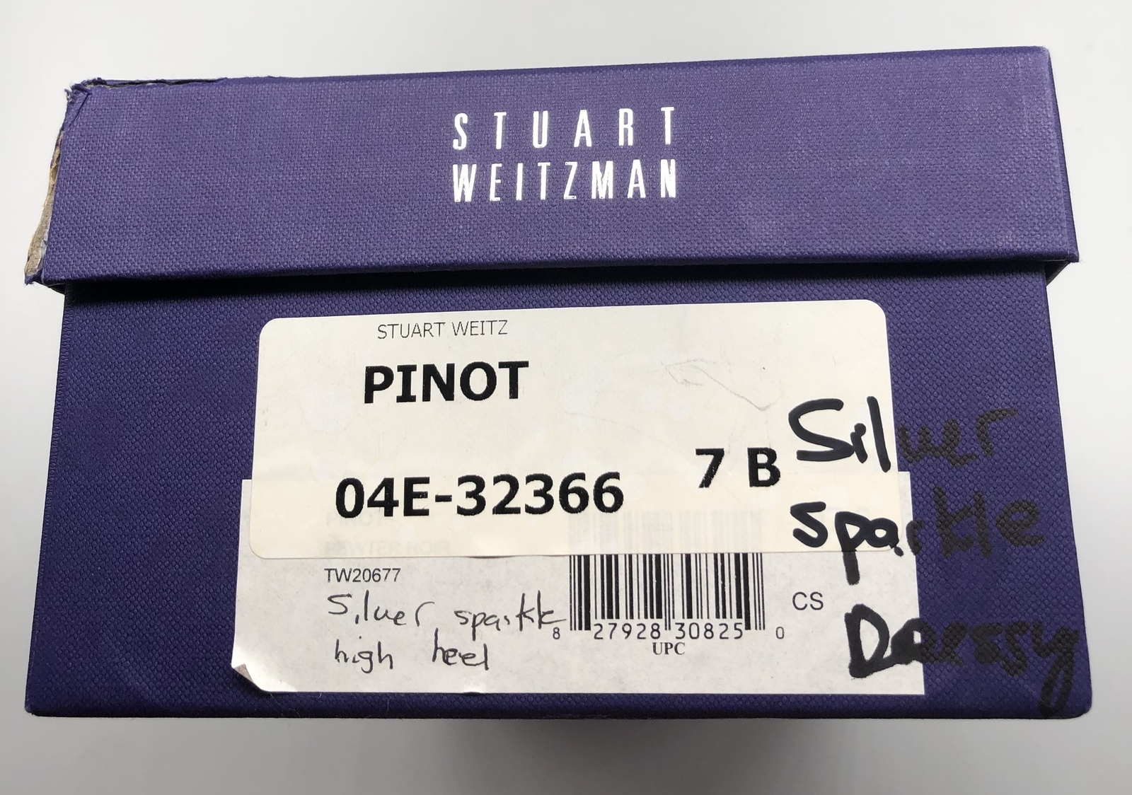 Stuart Weitzman Glitter Silver Pointed Toe Stilet… - image 6